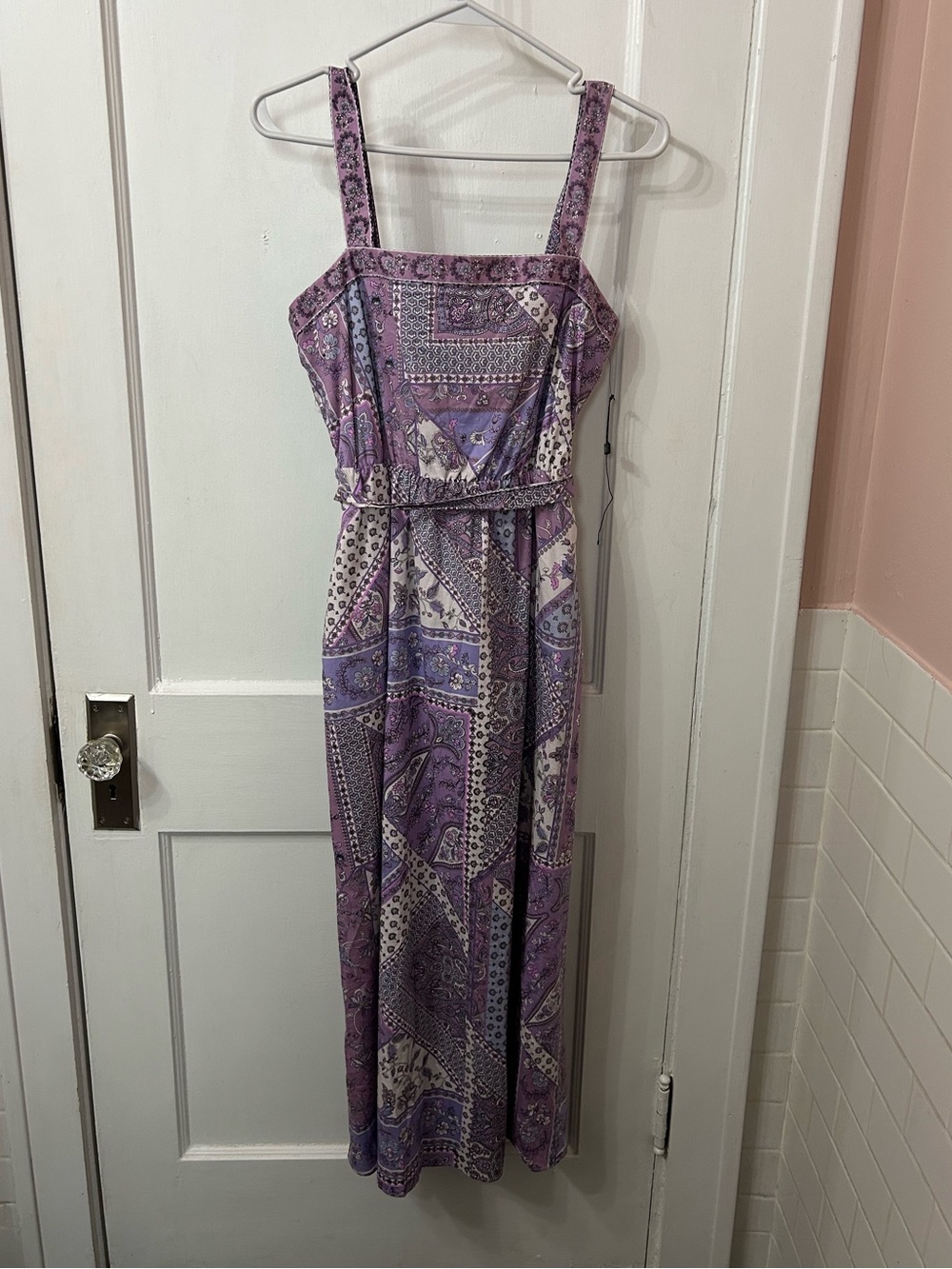 Never Worn Laundry By Shelli Segal Lavender Patchwork Maxi Dress